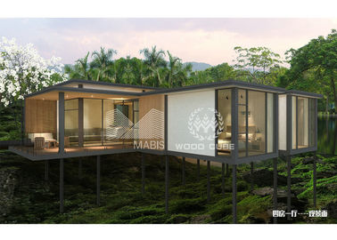 Güzel Tasarım Modern Prefabrik Ev Büyük Cam Pencere Yüksek Son Uzun Kullanım Ömrü