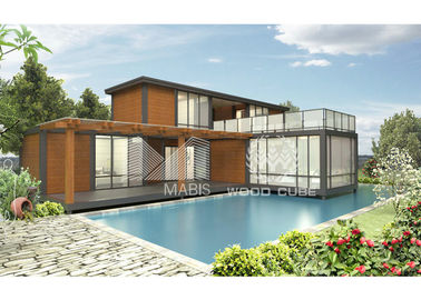 Güzel Tasarım Prefabrik Modüler Evler Galvanizli Çelik Yapı 2 Kat Konut